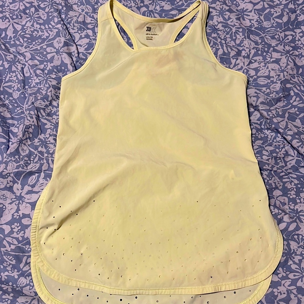 yellow athletic top!